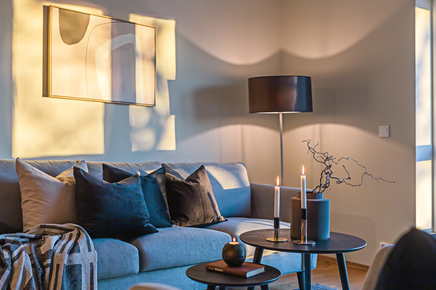 Kveldsstemning i stua.