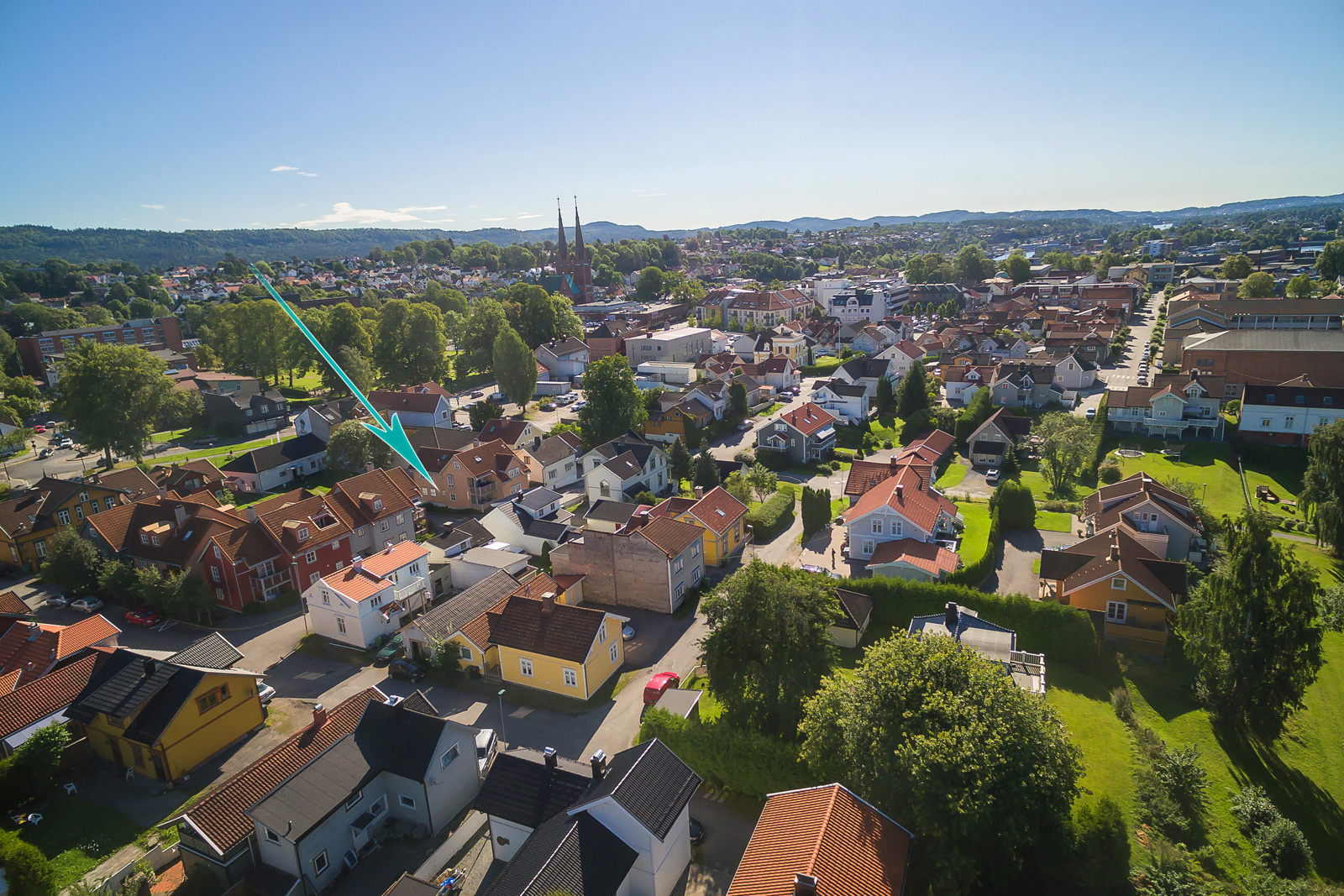 Huken 4 fra fugleperspektiv