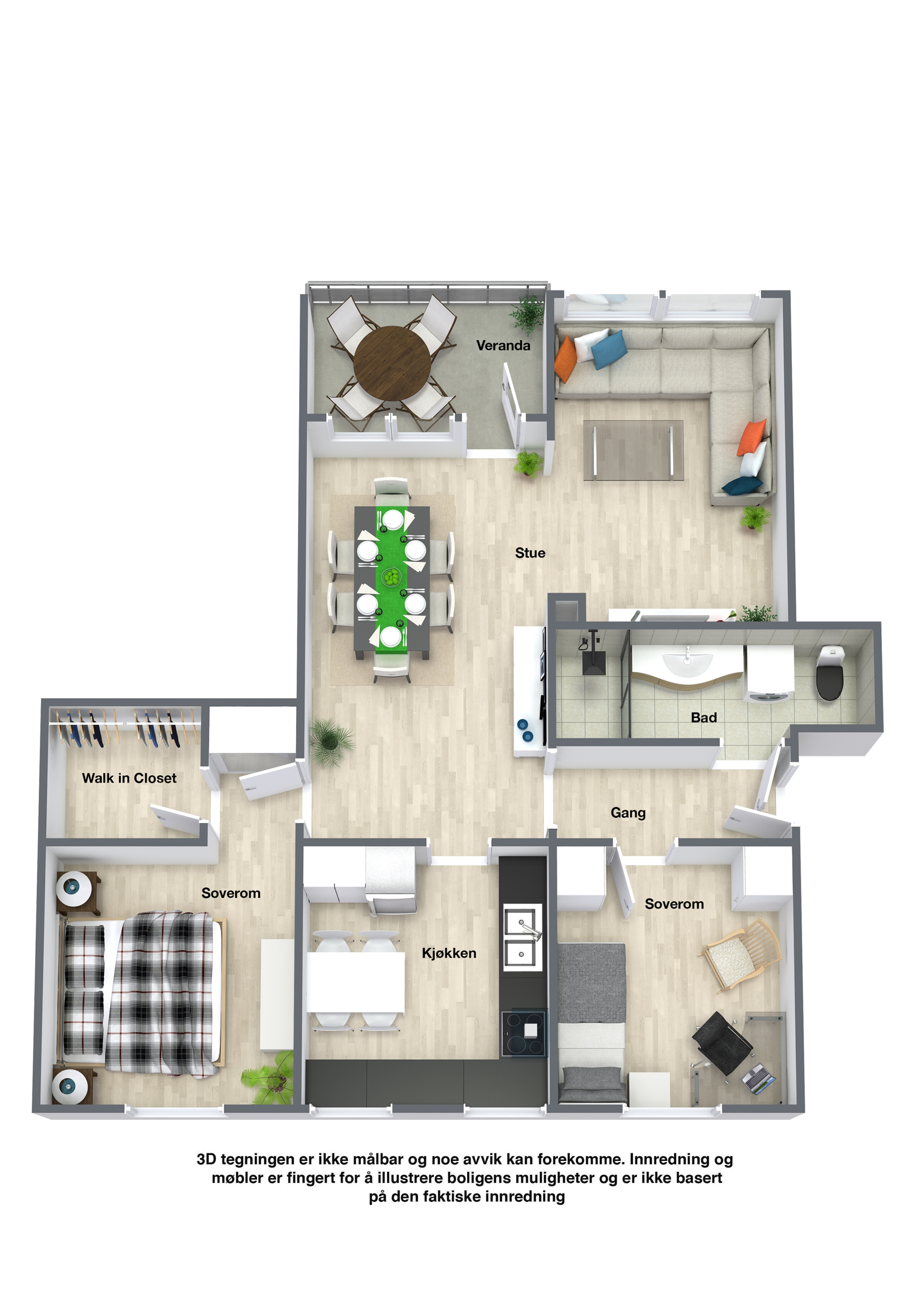 Plantegning: Gamlegrensa 2B, Leilighet H0201