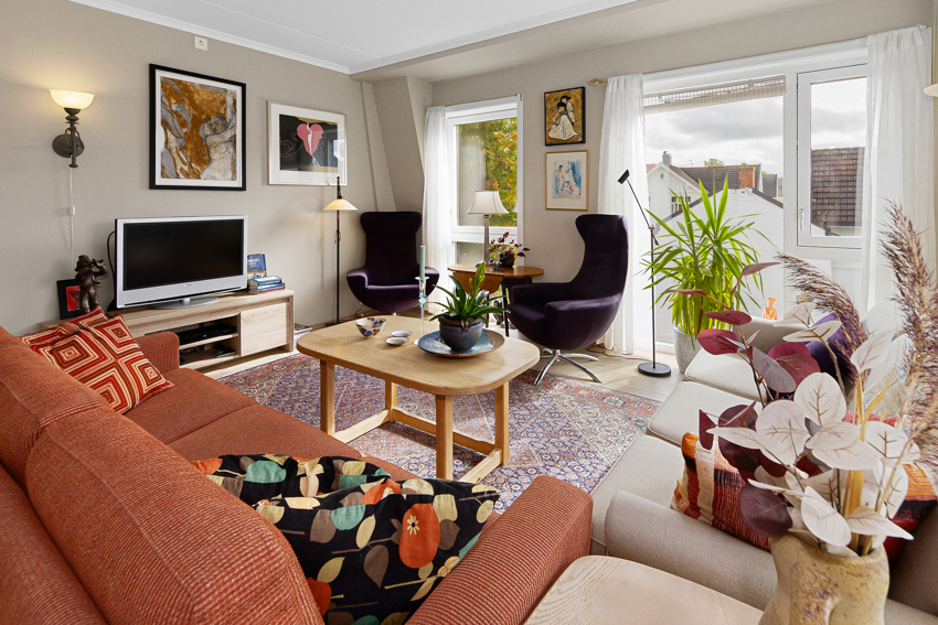 Lyst og hyggelig i stuen