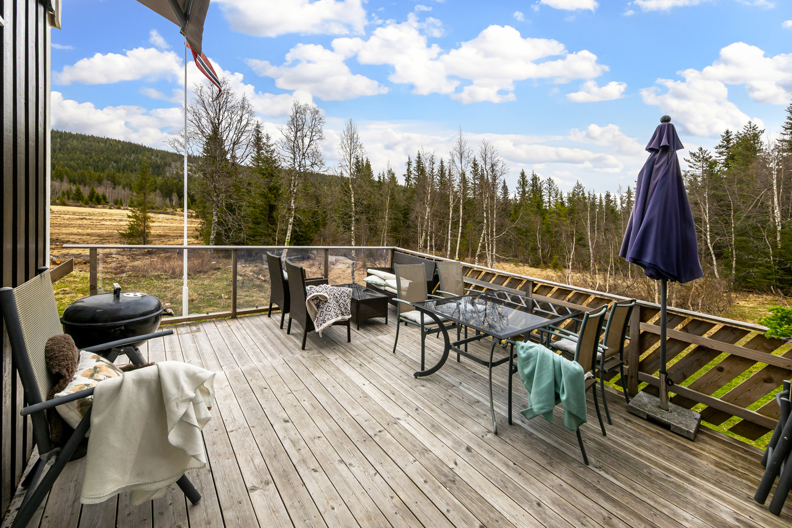 Sørøstvendt terrasse.
