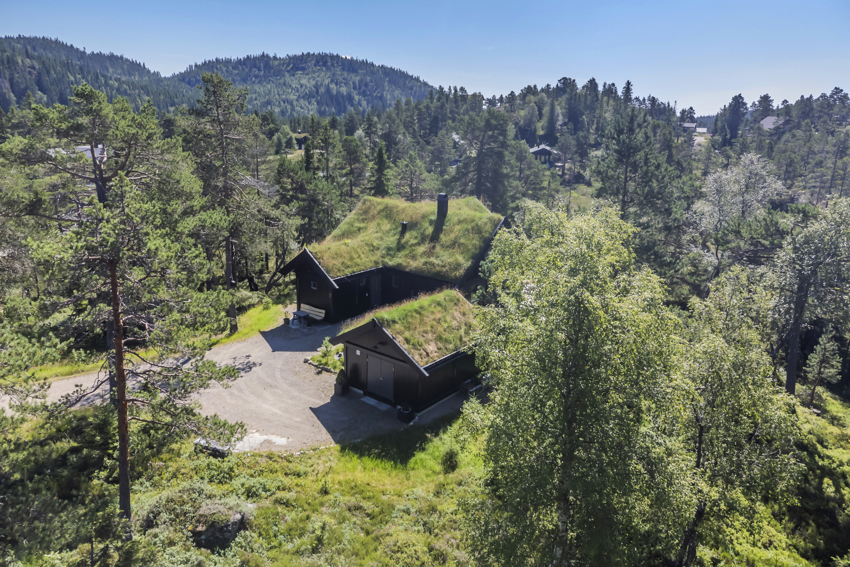 Dronefoto av eiendommen