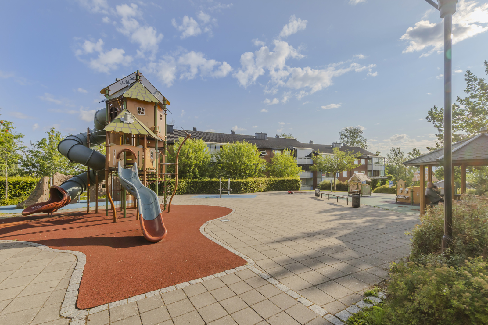 Borettslaget har en meget flott opparbeidet lekeplass