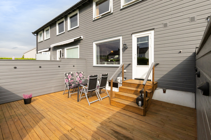 Terrassen er lun og skjermet