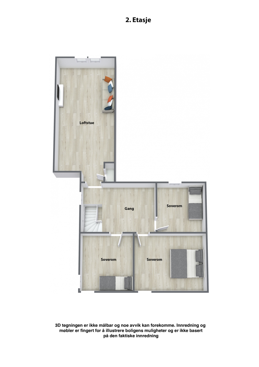 Plantegning - 2etg