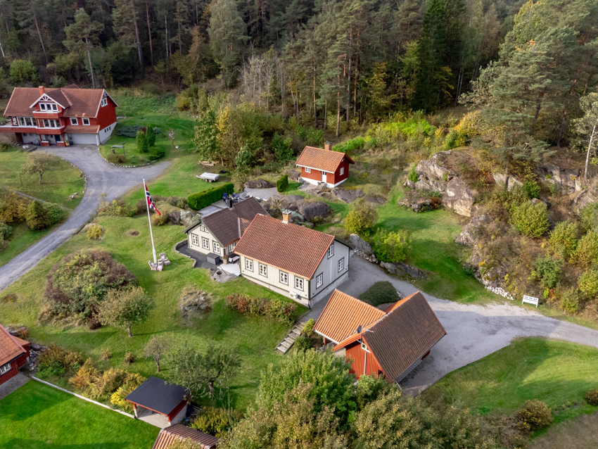 Krabbeødveien 18 fra fugleperspektiv