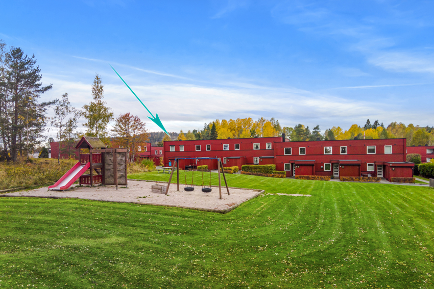 Store felles grøntarealer i umiddelbar nærhet til leiligheten