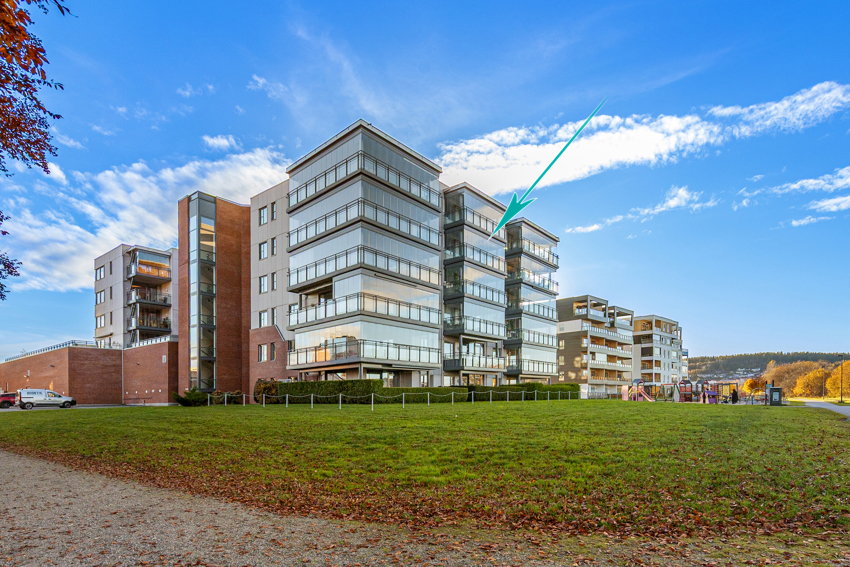 Leiligheten ligger godt plassert i 5. etasje