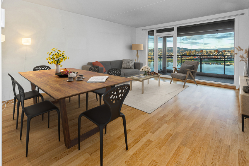 Digitalt stylet bilde fra stuen