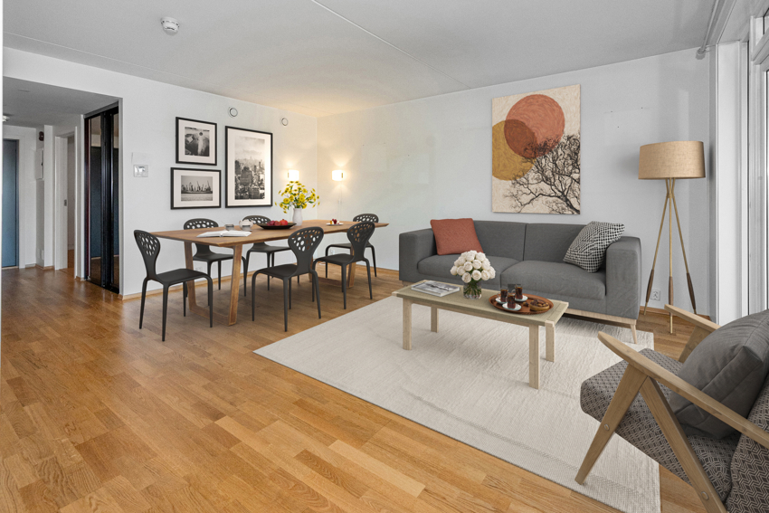 Digitalt stylet bilde fra stuen