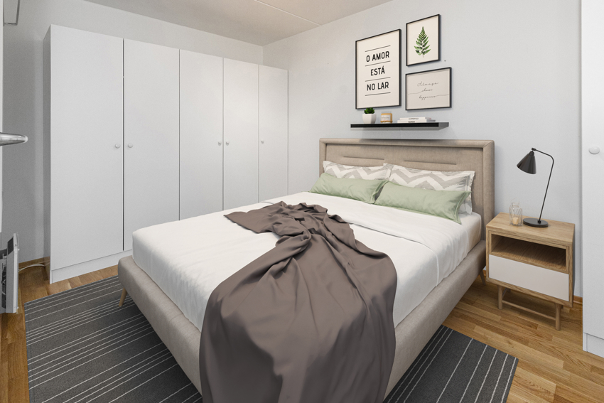 Digitalt stylet bilde fra soverom