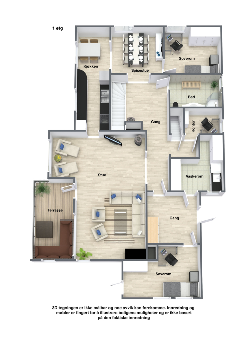 Plantegning 1. etasje