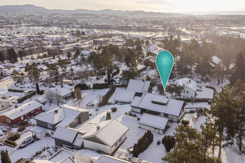 God utsikt mot Skien i øst.