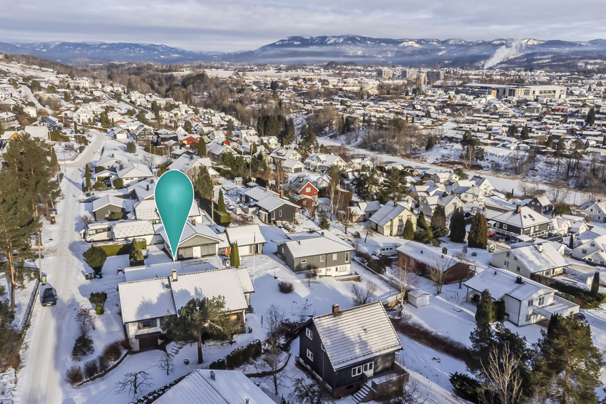 God utsikt mot Skien i øst.