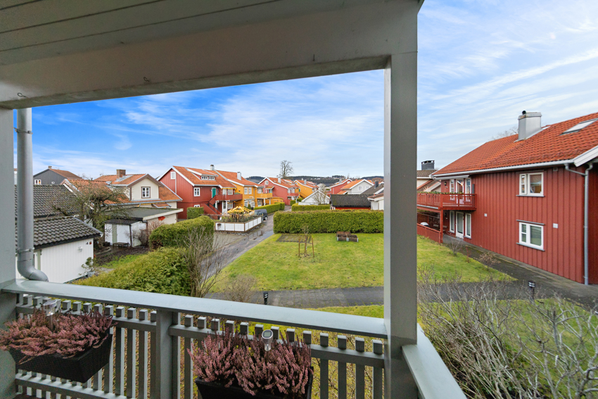 Utsikt over sameiets fellesarealer. 