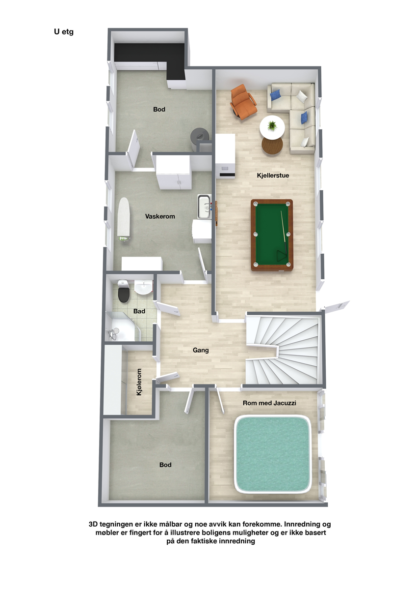 Plantegning kjeller. 