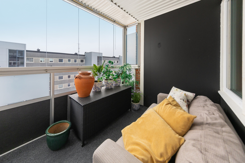 Balkongen kan benyttes som et ekstra rom store deler av året