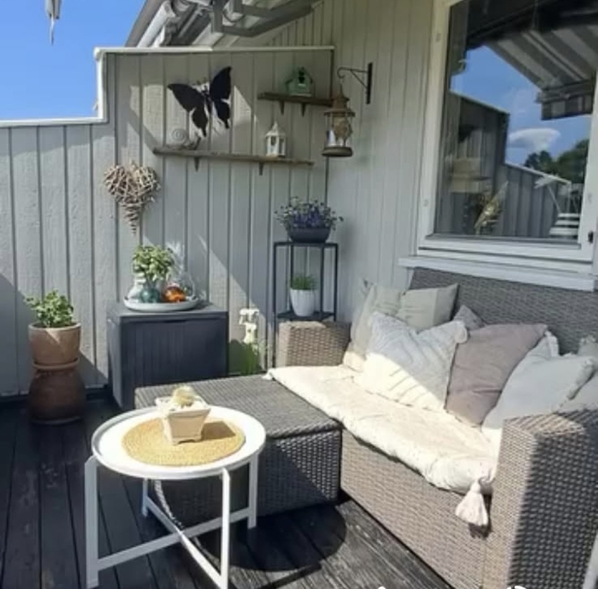 Privat bilde fra balkongen på sommerstid