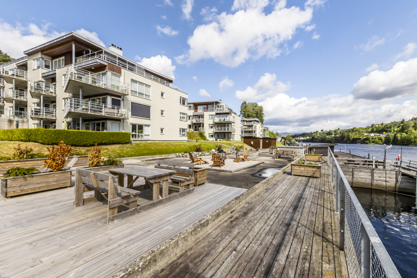 Idyllisk beliggenhet ved elva.