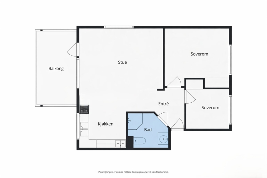 Plantegning (avvik kan forekomme)
