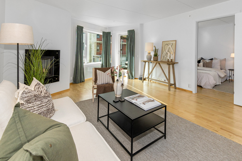 Vannbåren varme i leiligheten og balansert ventilasjon